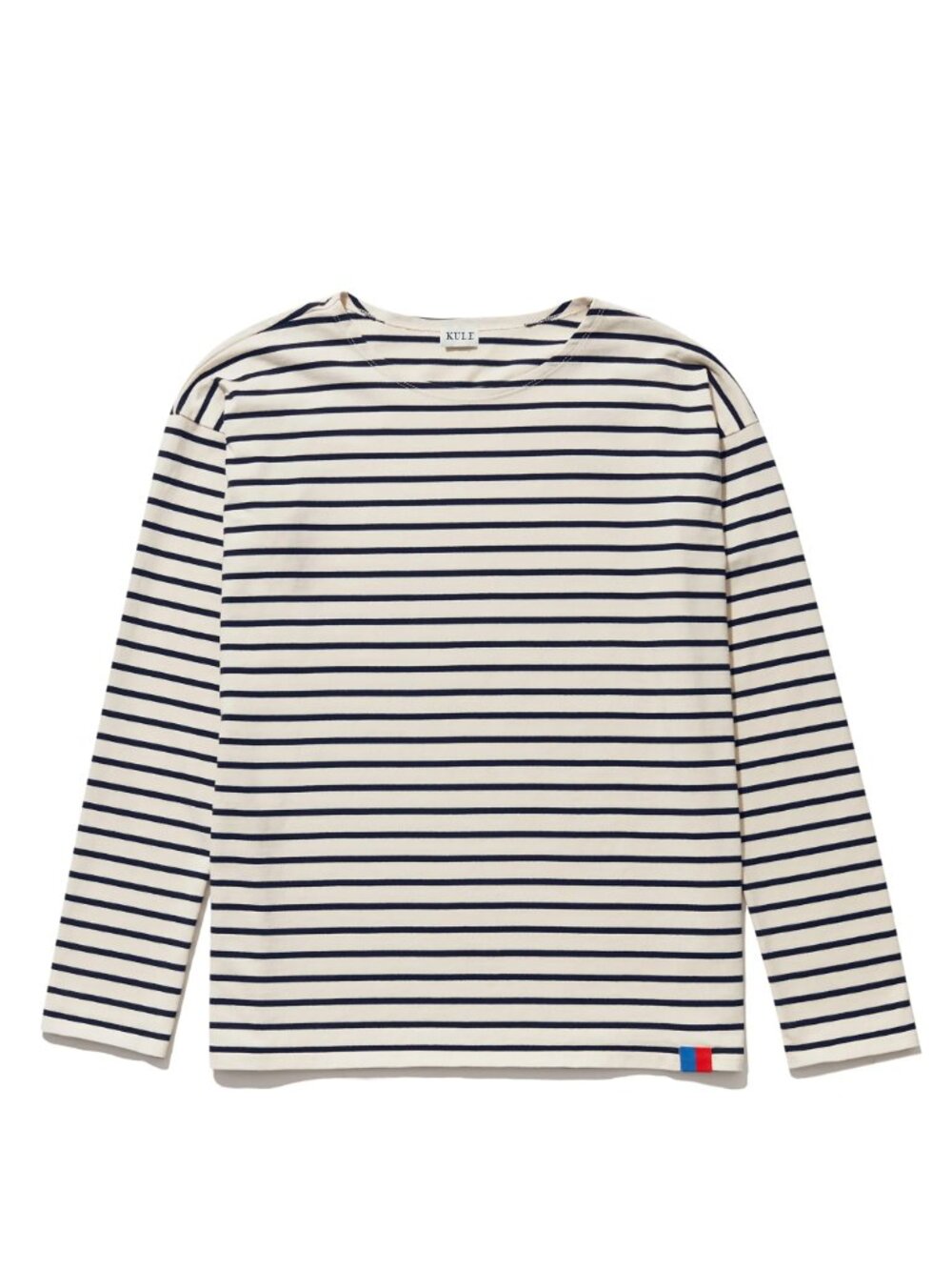 KULE Classic Breton Stripe Top – Cream & Navy – Size Small